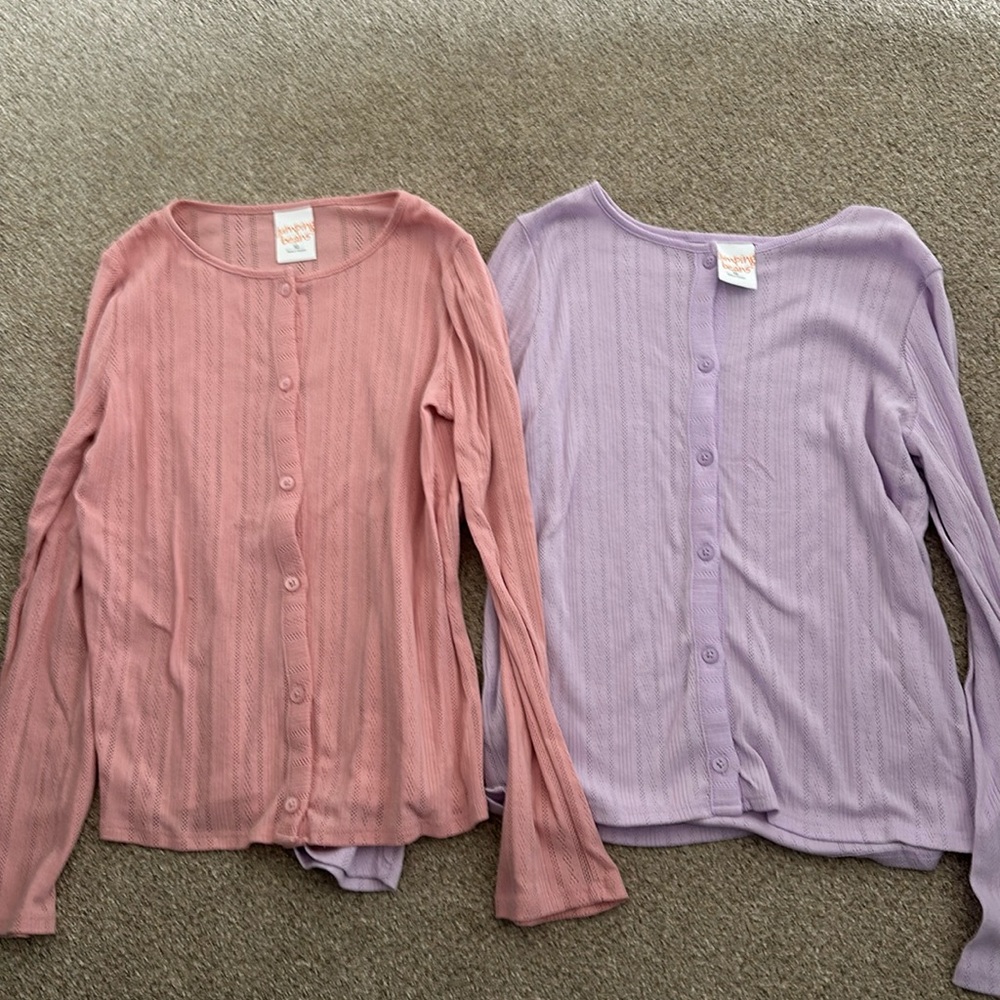 Two button down sweaters.